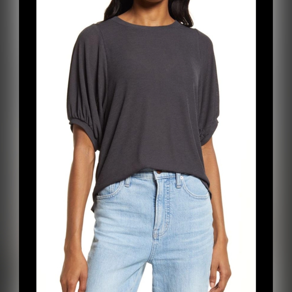 Madewell Eastover Bubble-Sleeve Tee XS - Picture 2 of 7